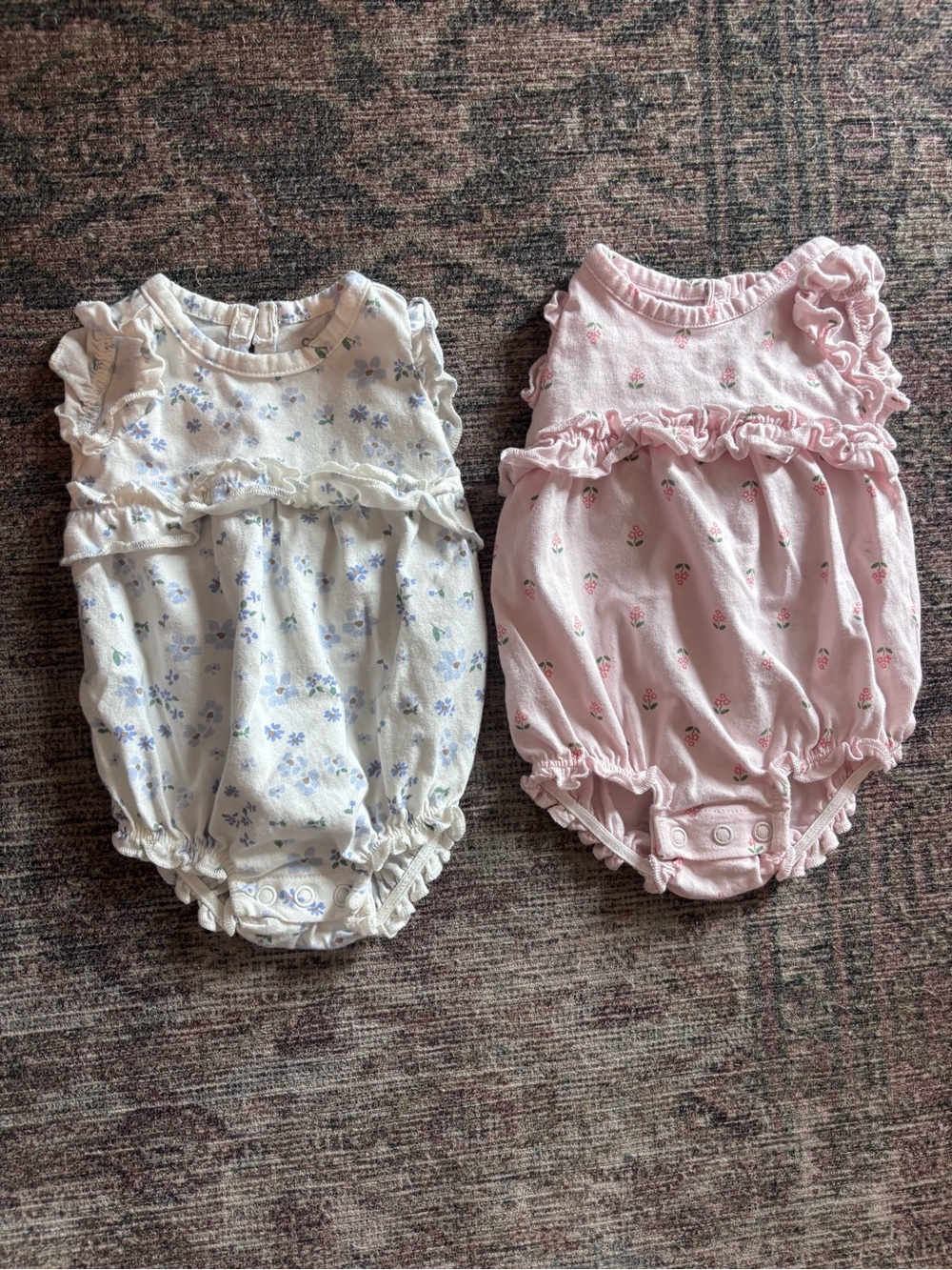 Carters Baby Girls Floral Ruffle Romper NWOT